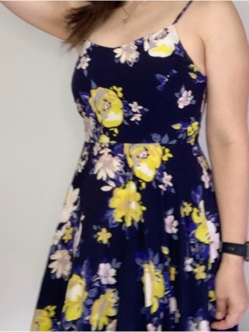 Navy Floral Dress - Picture 9 of 11